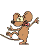 Animated GIF of a frightened mouse
